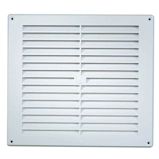 Haron Wall Vent - 235 x 230mm - White Plastic - Secure Installation - Auzzistore