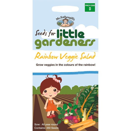 Mr Fothergill Rainbow Veggie Salad Seeds 8 Weeks Fun Family Gardening - Auzzistore