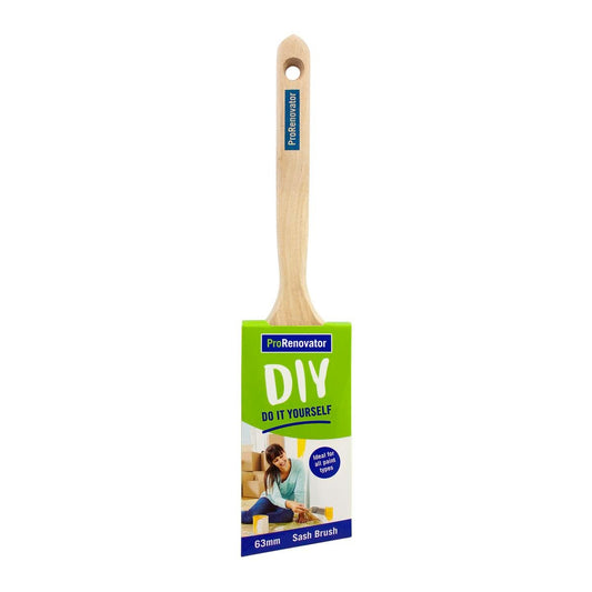 Pro Renovator Trim Paint Brush 63mm Synthetic Filament Smooth Finish - Auzzistore