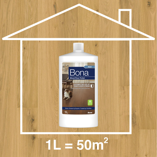 Pollish Wood Floor Bona 1L Matt - Wood Floor Polish - Low Gloss Finish - 1L – view 2