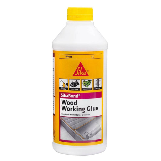 Sika 1L Sikabond PVA Adhesive - Water Resistant - High Bond Strength - Auzzistore