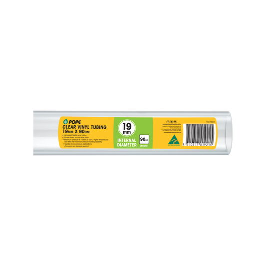 Pope Clear Vinyl Tubing - 19mm x 90cm - Lightweight - Flexible - Abrasion Resistant - Auzzistore