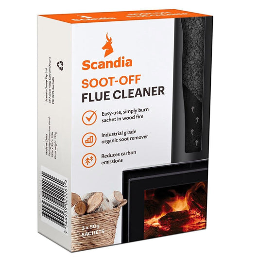 Scandia Soot Off Flue Cleaner - 3 x 50g Sachets - Granules - Easy Use
