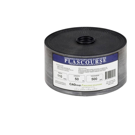 Cagroup Dampcourse - 110mm x 50m - Embossed Polyethylene - Moisture Barrier - Auzzistore