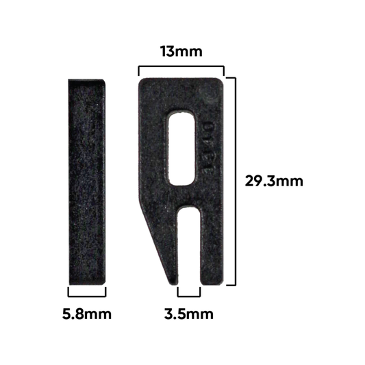 Rolltrak Adjustable Bottom Guide - Plastic - 2 Pack - Black - Durable – view 2 - Auzzistore