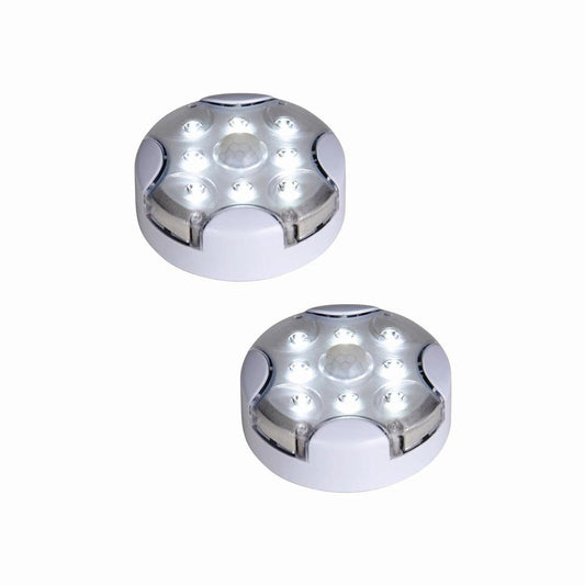 Magic Living 8 LED Sensor Nightlight 2 Pack - 90mm x 38mm - White - Auzzistore