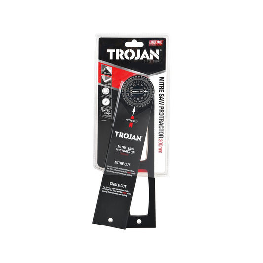 Trojan 300mm Mitre Saw Protractor - Anodized Aluminium - Precision Tool - Auzzistore