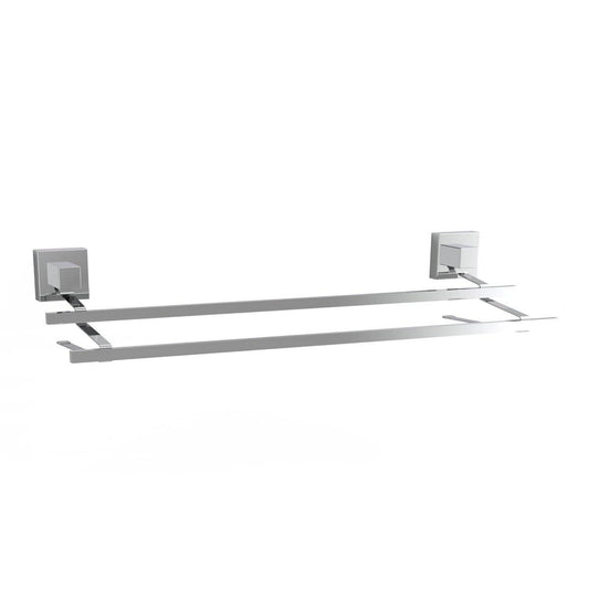 Fusion Loc Stainless Steel Double Towel Rail 60cm - Chrome - 26kg Capacity