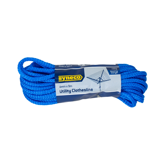 Syneco Utility Clothesline - 4mm Braided Plastic - 100kg Break Strength - Durable - Auzzistore