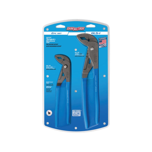 Channellock Griplock Pliers - GL10 GL-12 - Steel - Ergonomic Design - 2 Pack