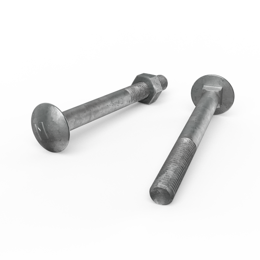 Zenith Hot Dip Galvanised Cup Head Bolts Nuts M10 x 100mm Durable - Auzzistore