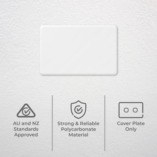 Deta X6 Blank Wall Plate - Polycarbonate - 115mm x 75mm - Modern Design – view 2 - Auzzistore