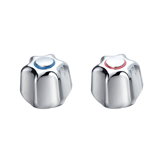 Shaw Mason Chrome PVC Star Style Handles Pair - 96mm x 172mm - Durable