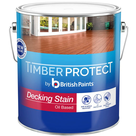 Timber Protect Decking Stain - 4L - Jarrah - Oil Based - Semi-Transparent - Auzzistore