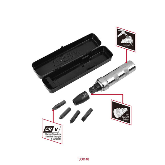 Trojan Impact Screwdriver Set - 4 Bits - 170mm x 40mm x 230mm - Red/Black – view 2