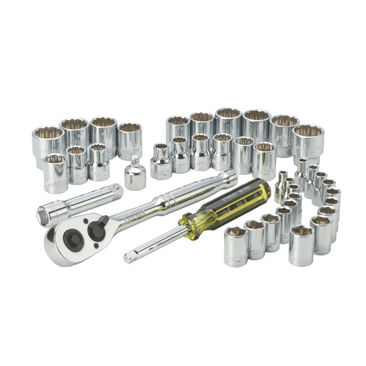Stanley 41 Piece Socket Set - 1/4" & 3/8" Drive - Chrome Vanadium Steel - Durable – view 2 - Auzzistore