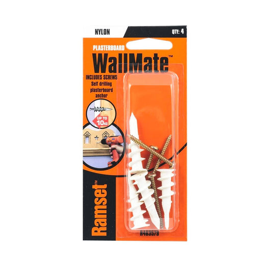 Ramset Wallmate Anchor - 73mm x 150mm - Nylon - Non-Conductive - 4 Pack - Auzzistore