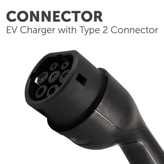 Arlec IP65 2.4kW Type 2 Connector EV Portable Charger 7m Cable - Black – view 2 - Auzzistore