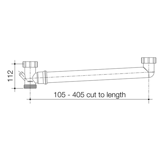 Caroma Double Bowl Connector - 50mm - White - Plastic - Watermark Approved – view 2
