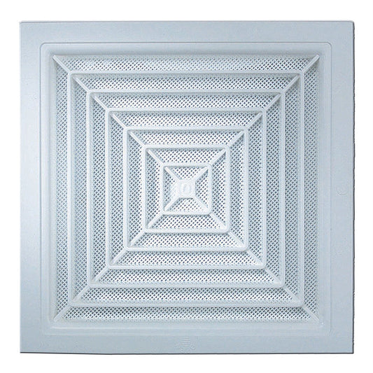 Haron Square Ceiling Vent - 320 x 320mm - White Plastic - Clean Finish - Auzzistore