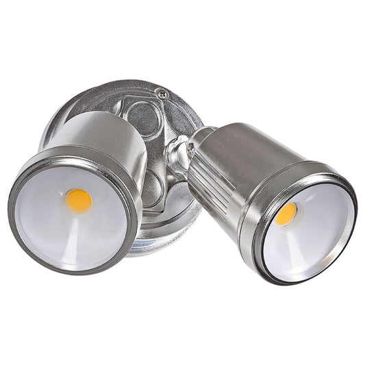 Brilliant Raptor III Twin Flood Light - 20W - 1800 Lumens - Satin Nickel – view 2 - Auzzistore
