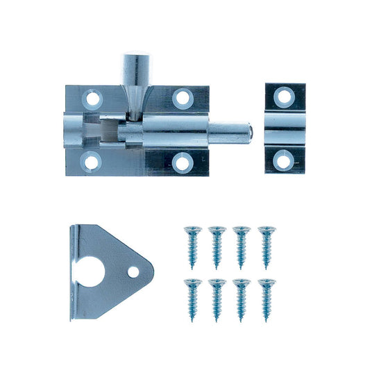 Taskmaster 38mm Chrome Plated Barrel Bolt - Solid Brass Security Solution – view 2 - Auzzistore