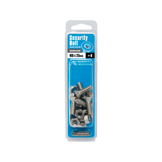 Pinnacle M8 x 25mm Stainless Steel Security Bolts - 8 Pack - Durable – view 2