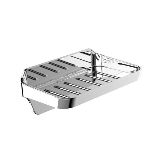 Naleon Chrome Self Adhesive Soap Dish - 130mm x 60mm x 80mm - Durable ABS - Auzzistore