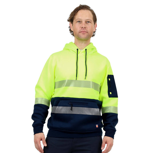 Citeco Yellow Hi Vis Taped Hoodie Small - Reflective Safety - UPF 50+ – view 2