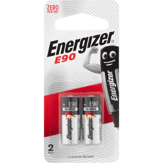 Energizer E90 1.5V Battery 2 Pack - Alkaline - 2 Count - Long Lasting