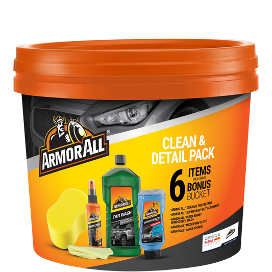 Armor All Clean Detail Pack Gift Bucket - 10L - Black - Comprehensive Vehicle Care - Auzzistore