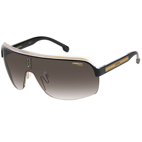 Carrera Topcar 1/N Men's Sunglasses | Oversized Teardrop Frames, Lightweight Polyamide, Contrasting Brow Bar, Prominent Temples - Auzzistore