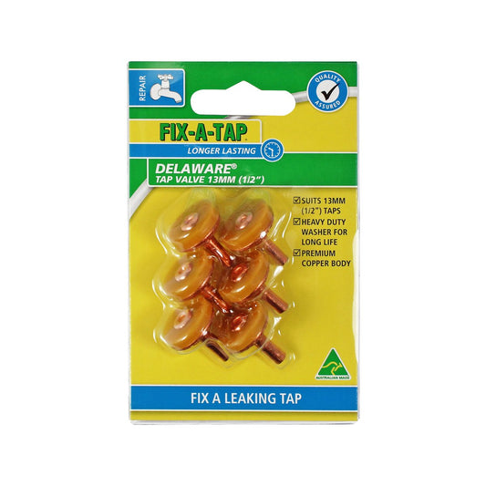 Delaware Tap Valve 13mm 1/2" - 6 Pack - Copper Body - WaterMark Approved – view 2 - Auzzistore