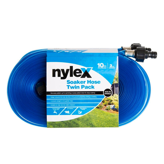 Nylex Soaker Hose - 12mm x 10m Twin Pack - UV Protected - Water Saving - Auzzistore