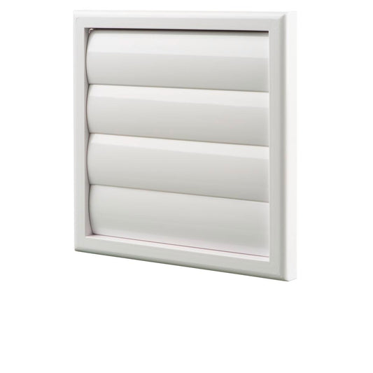 Blauberg 150mm White Square Gravity Grille - ABS Plastic - UV Protected - Auzzistore
