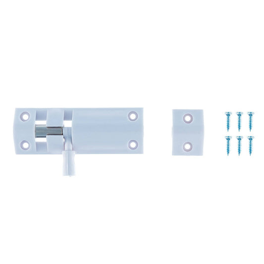Taskmaster 75mm Plastic Barrel Bolt - Light Duty Locking Mechanism - Black – view 2 - Auzzistore