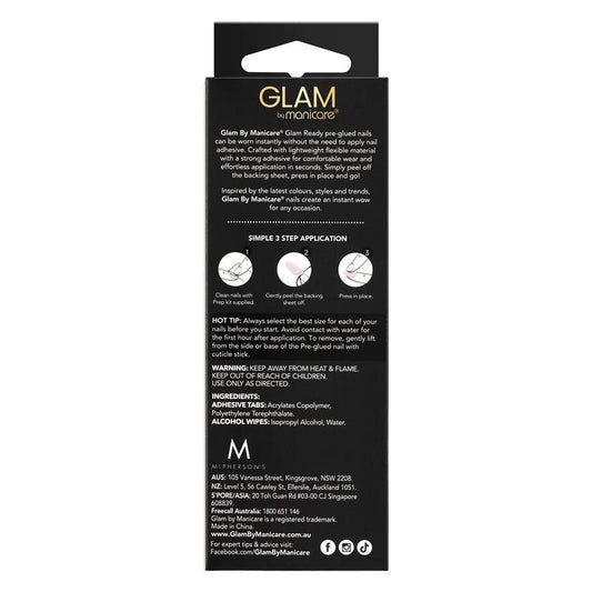 Glam By Manicare Glam Ready Pre-Glued Nails - Ballet On Point - 30 Pieces – view 2