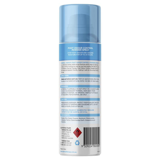 Dermal Therapy Foot Odour Control Powder Spray 210mL - Fresh Feet Anytime - Auzzi Store