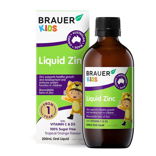 Brauer Kids Liquid Zinc 200ml – Sugar-Free with Vitamins C & D3 – view 2
