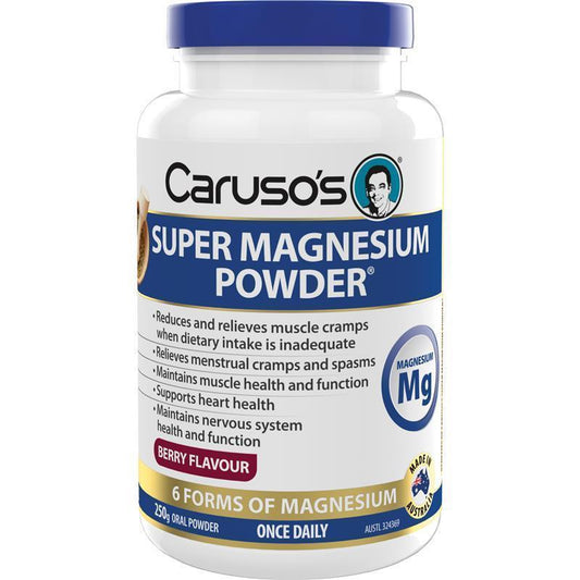 Caruso's Super Magnesium Powder Berry 250g - Daily Magnesium Support-Auzzi Store