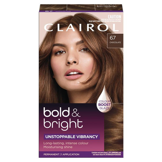 Clairol Bold & Bright Permanent Hair Colour 67 Chocolate - Vivid & Long-Lasting - Auzzistore
