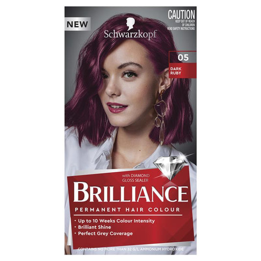 Schwarzkopf Brilliance 05 Dark Ruby Hair Color - Permanent Fashion Shade – view 2