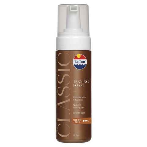 Le Tan Classic Tan Self Tanning Foam Medium Dark - 180ml for a Deep Glow
