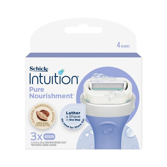 Schick Intuition Pure Nourishment 3-Pack Razor Blades, 4-Blade System – view 2