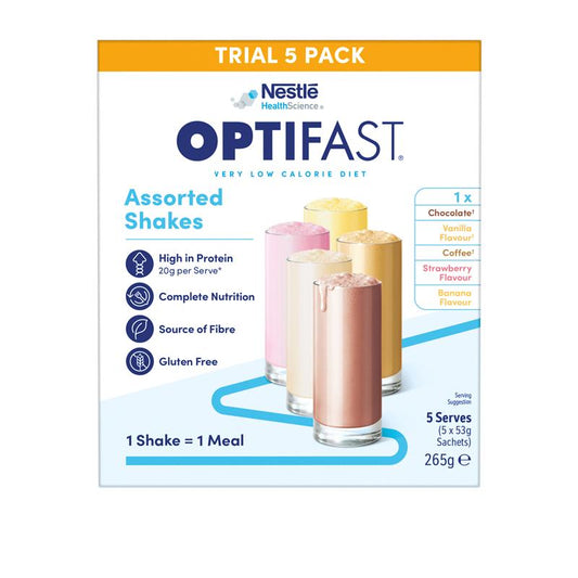 Optifast VLCD Shake Assorted Pack - 5 x 53g for Complete Nutrition