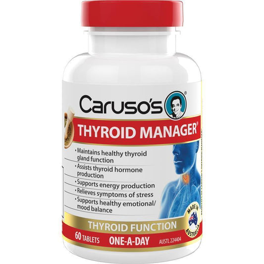 Caruso's Thyroid Manager 60 Tablets - Support Healthy Thyroid Function-Auzzi Store