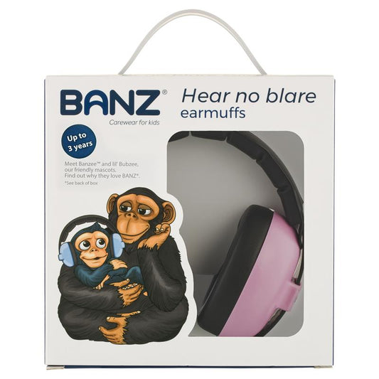Banz Baby Hearing Protection Earmuffs - Petal Pink (3+ Months to 2 Years) - Auzzi Store