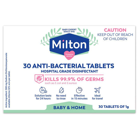 Milton Antibacterial Tablets - 30 Tablets for Effective Sterilisation-Auzzi Store