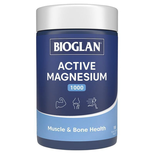 BioGlan Active Magnesium 1000mg – 150 Tablets for Muscle & Bone Health