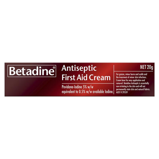 Betadine Antiseptic First Aid Cream 20g - Effective Skin Infection Treatment-Auzzi Store